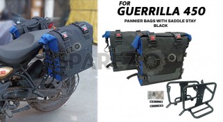 Fit For Royal Enfield Guerrilla 450 Canvas Pannier Bags With Mounting